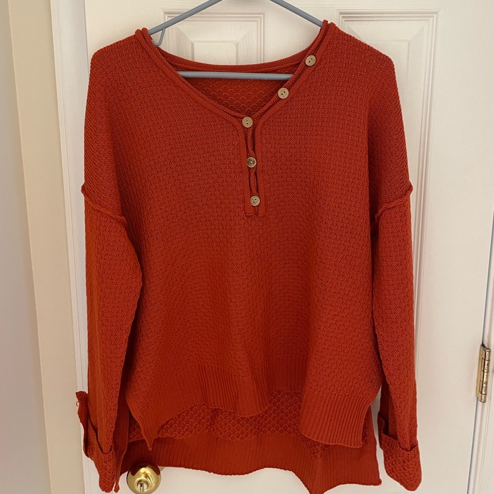 Oversized Orange Sweater